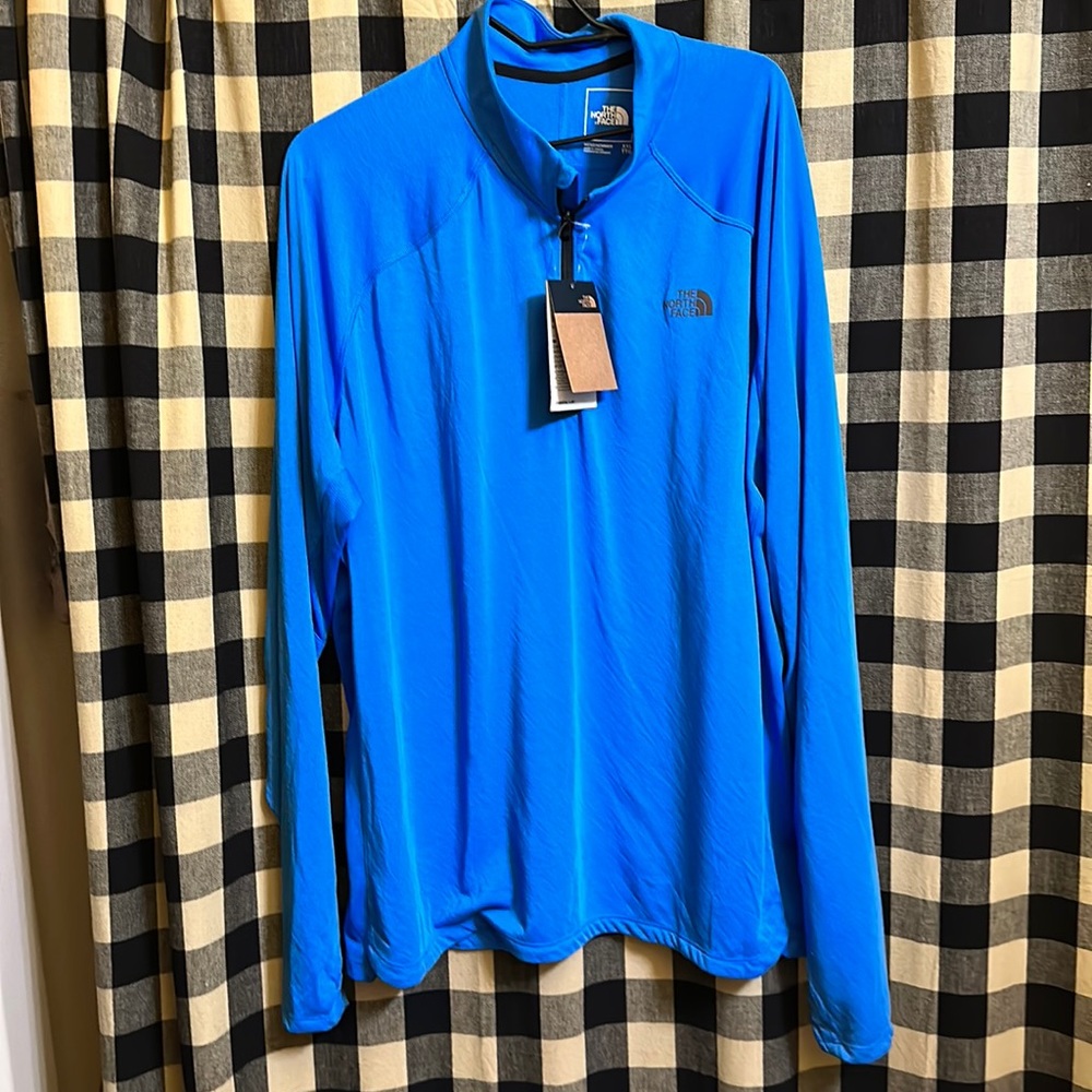Men’s The North face Essential 1/4 Zip Clear Lake Blue Size XXL